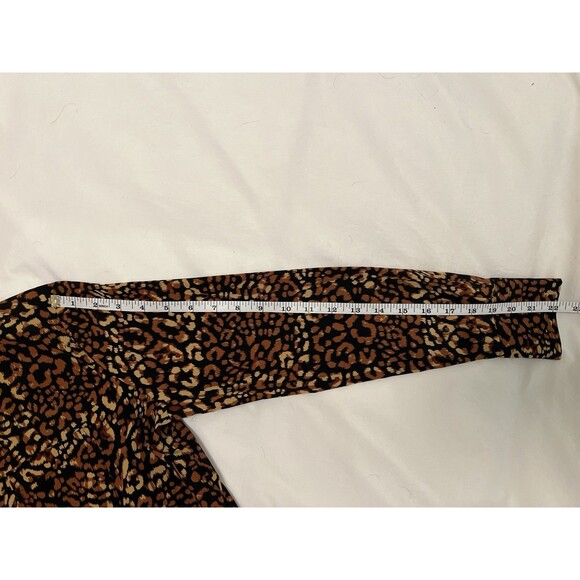 Nine West Petite XS Animal Print Women’s Long Sleeve Blouse Shirt Top NWT $40 - Picture 9 of 9